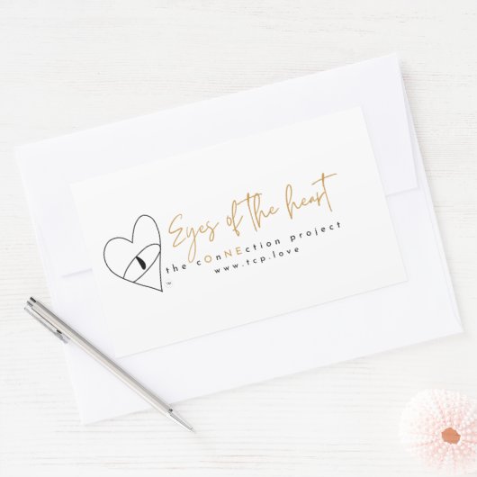 Ogen van de hart rechthoek sticker (Envelop)