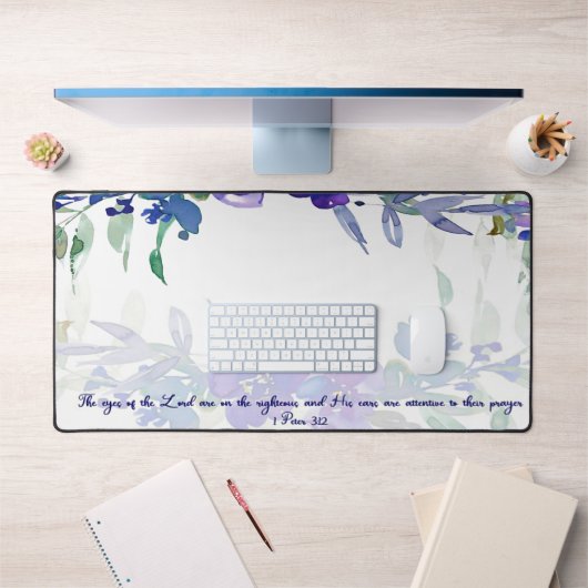 Ogen van de Heer paarse bloemenschrift Bureaumat (Kantoor 1)