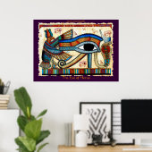 OGEN VAN DE HORUS Egyptische kunst Poster (Thuiskantoor)