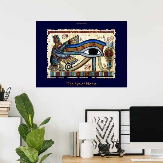 OGEN VAN DE HORUS Egyptische kunst Poster (Thuiskantoor)
