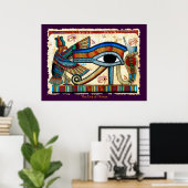OGEN VAN DE HORUS Egyptische Wadjet Art Poster (Thuiskantoor)