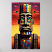 Ogen van de Moais Ken Gage Pop Surrealisme Poster (Voorkant)