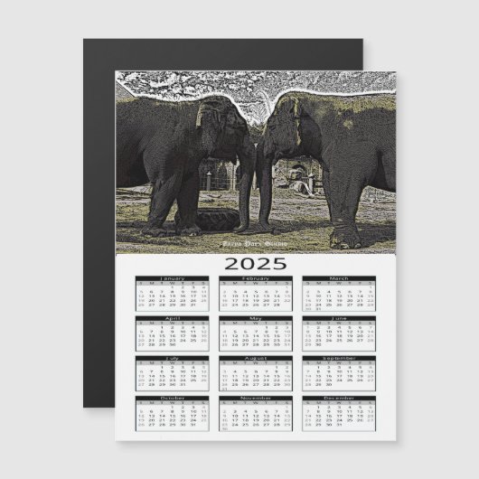 Ogen van de olifant 2025 Kalender (Voorkant / Achterkant)