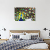 Ogen van de pauw canvas afdruk (Insitu (Slaapkamer))