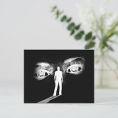 Ogen van de postkaart voor godin (zwart) (Staand voorkant)