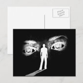 Ogen van de postkaart voor godin (zwart) (Voorkant / Achterkant)