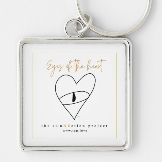 Ogen van de sleutelhanger van het hart (Voorkant)