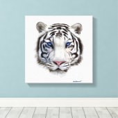 Ogen van de tijger canvas afdruk (Insitu (Houten vloer))