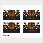 Ogen van een Tiger gepersonaliseerd Rechthoekige Sticker (Vel)