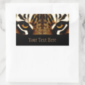 Ogen van een Tiger gepersonaliseerd Rechthoekige Sticker (Tas)