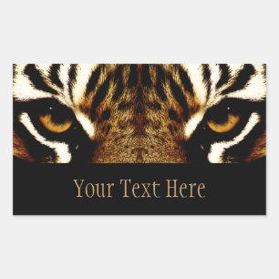 Ogen van een Tiger gepersonaliseerd Rechthoekige Sticker