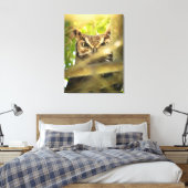 Ogen van het bos (Grote gehoornde uil) Canvas Afdruk (Insitu (Slaapkamer))