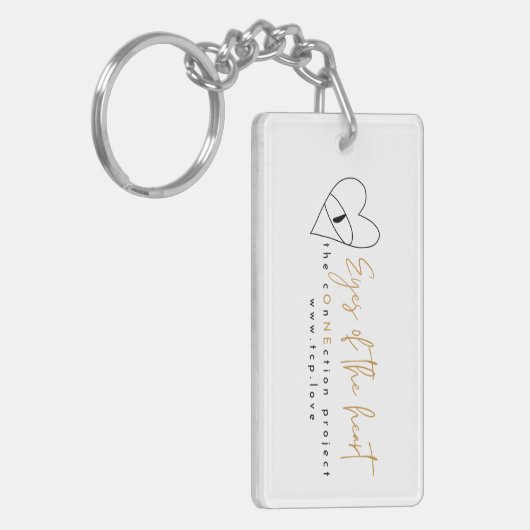 Ogen van het hart acryl sleutelhanger (Voorkant Links)