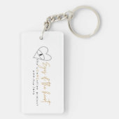 Ogen van het hart acryl sleutelhanger (achterkant)