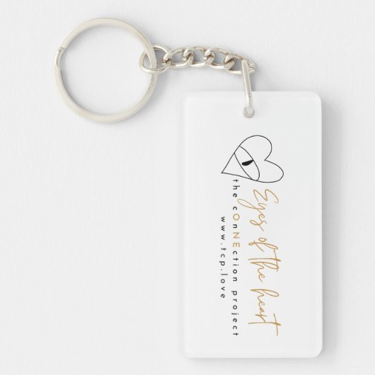 Ogen van het hart acryl sleutelhanger (Voorkant)