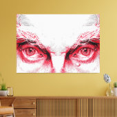 Ogen van het oude kwaad - Red Warning Canvas Afdruk (Insitu (Woonkamer))