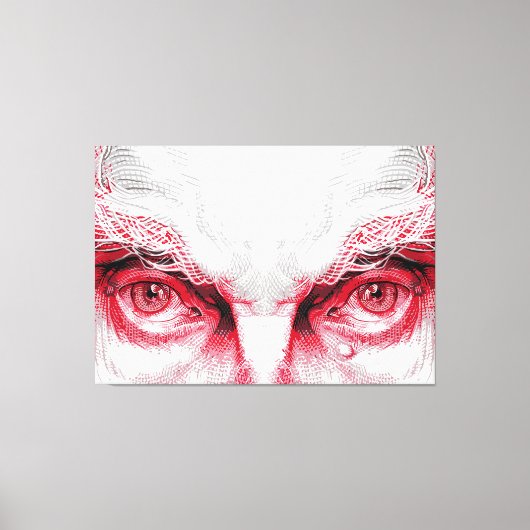 Ogen van het oude kwaad - Red Warning Canvas Afdruk (Voorkant)
