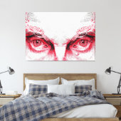 Ogen van het oude kwaad - Red Warning Canvas Afdruk (Insitu (Slaapkamer))