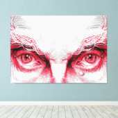 Ogen van het oude kwaad - Red Warning Canvas Afdruk (Insitu (Houten vloer))