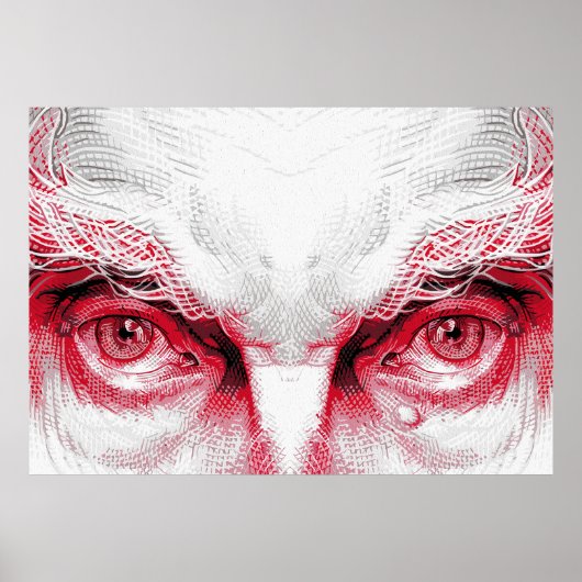 Ogen van het oude kwaad - Red Warning Poster (Voorkant)