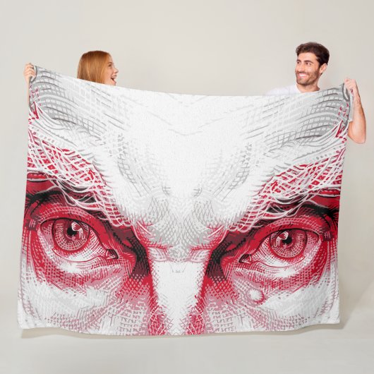 Ogen van het Oude Kwaad – Rode Waarschuwing Fleece Deken (In situ)