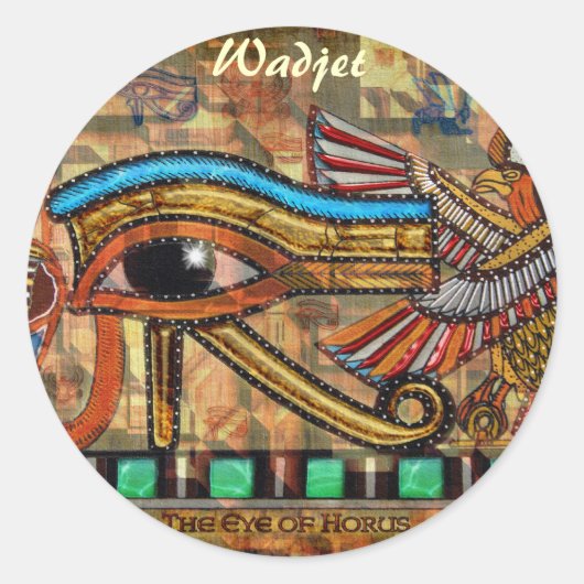OGEN VAN HORUS Wadjet Egyptian Art Stickers (Voorkant)
