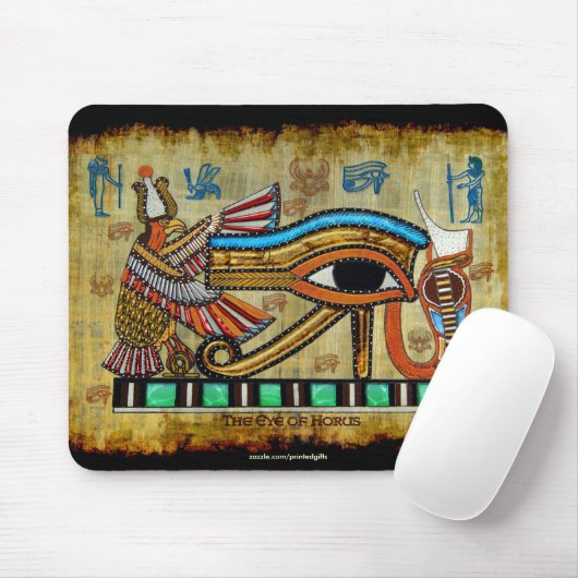 OGEN VAN HORUS, WADJET Egyptische Art Mousepad Muismat (Met muis)