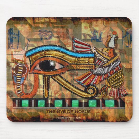 OGEN VAN HORUS, WADJET Egyptische Art Mousepad Muismat (Voorkant)