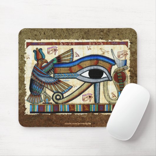 OGEN VAN HORUS, WADJET Egyptische Mousepad Muismat (Met muis)