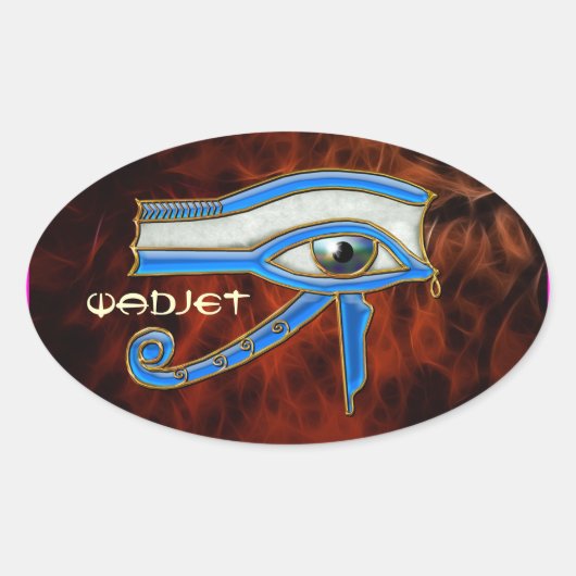 OGEN VAN HORUS Wedjit Wadjet Egyptian Art Stickers (Voorkant)