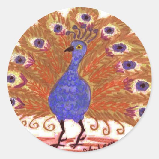 Ogen van India (bruin) Ronde Sticker (Voorkant)