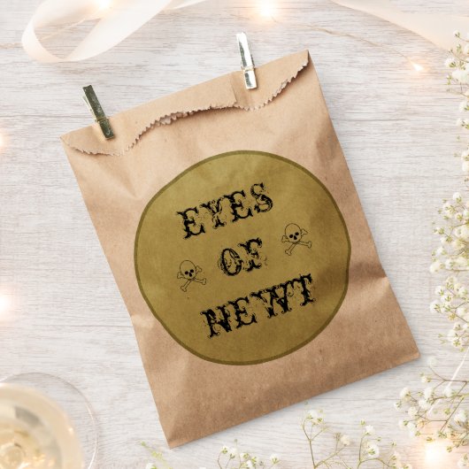 Ogen van Newt Witch's Potion Label Bedankzakje (Geknipt)