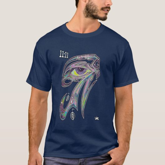 OGEN VAN RA GRAFFITI 11:11 HORUS OM ANKH AUM REIKI T-SHIRT (Voorkant)