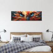 🦉🎨 Ogen van wijsheid - Een kleurrijke blik 🌈 Canvas Afdruk (Insitu (Slaapkamer))