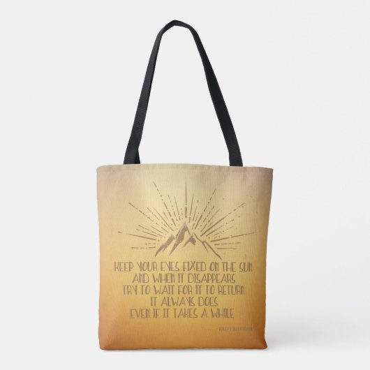 Ogen Vast op de Zon Tote Bag (Achterkant)