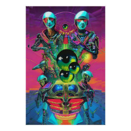 Ogen vliegen de astrale lucht in perfect poster