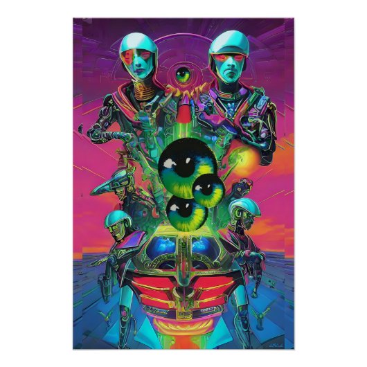 Ogen vliegen de astrale lucht in perfect poster (Voorkant)