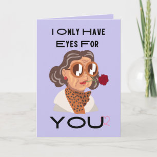Ogen Voor Jou Grappige Jazzy Oma Valentijnsdag Feestdagen Kaart