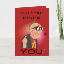 Ogen Voor Jou Grappige Punk Ouwe Man Valentijn Feestdagen Kaart
