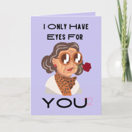 Ogen Voor Jou Oude Dame Met Sjaal Valentijnsdag Feestdagen Kaart