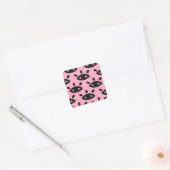 Ogen Waterverf Brush, schets patroon. Vierkante Sticker (Envelop)