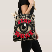 Ogen wijd open wakker tote bag (Dichtbij)