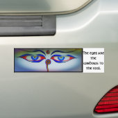 Ogen zijn de ramen van de zielbumper. bumpersticker (Op auto)