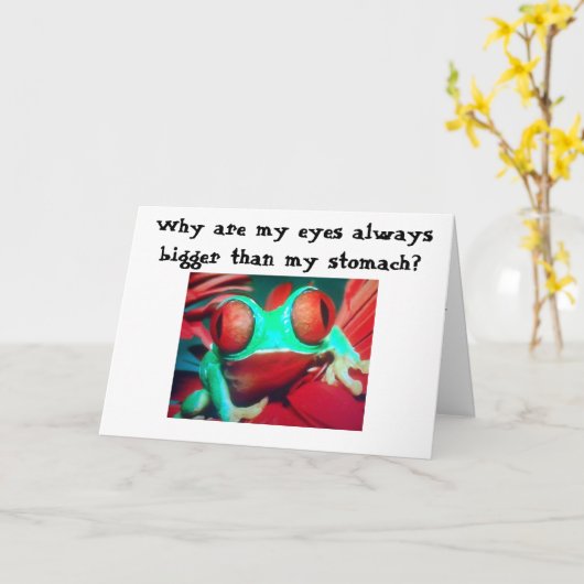 OGEN ZIJN GROTER DAN MIJN STOMACH KAART (Gele Bloem)