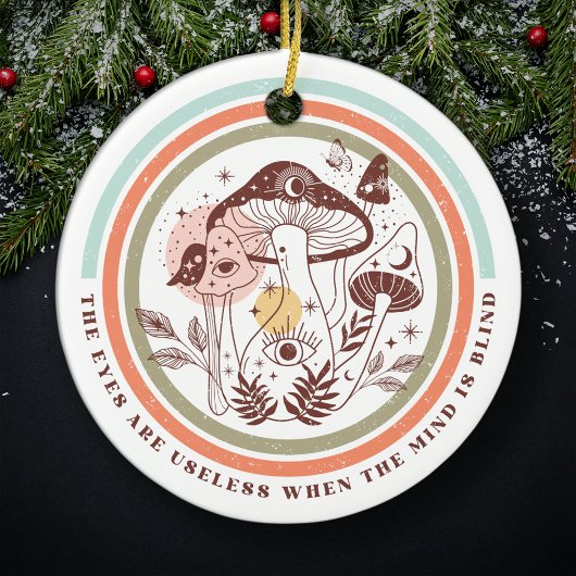 Ogen zijn nutteloos als de geest blind is Boho Chr Keramisch Ornament