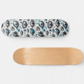 Ogen! Zoveel  turquoise blauwe ogen Persoonlijk Skateboard (Horizontaal)