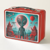 ogende lunchbox met buitenaardse print (Achterkant)
