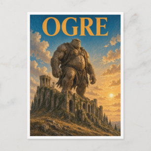 Oger, Gotisch Fantasie Monster Briefkaart