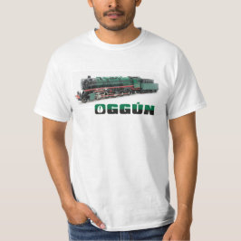 Oggun-shirt, orisha Oggun-naam met trein T-shirt
