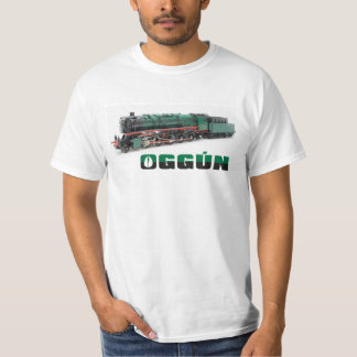 Oggun-shirt, orisha Oggun-naam met trein T-shirt